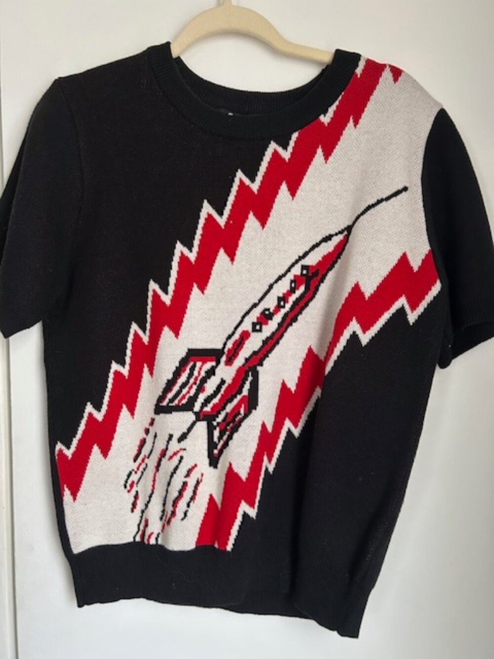 Astro Betty "To the Moon" knit rocket sweater XL